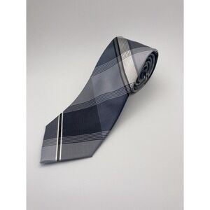 Kenneth Cole Reaction Blue 100% Silk‎ Men's Neck Tie Made In China